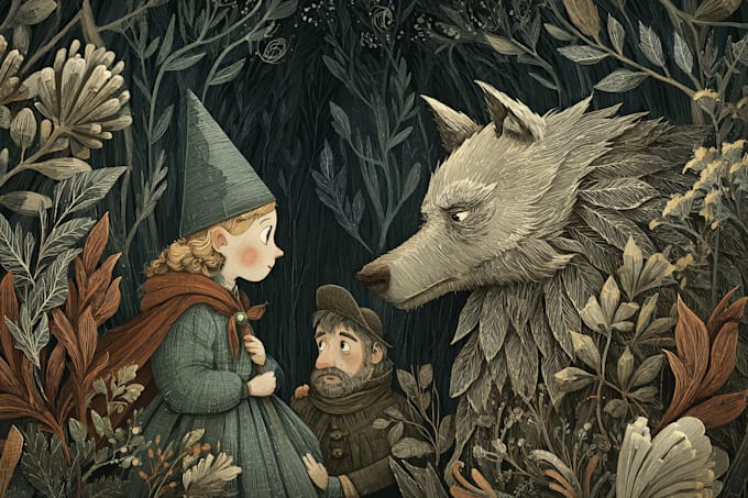 draw fairy tale illustrations for book stories