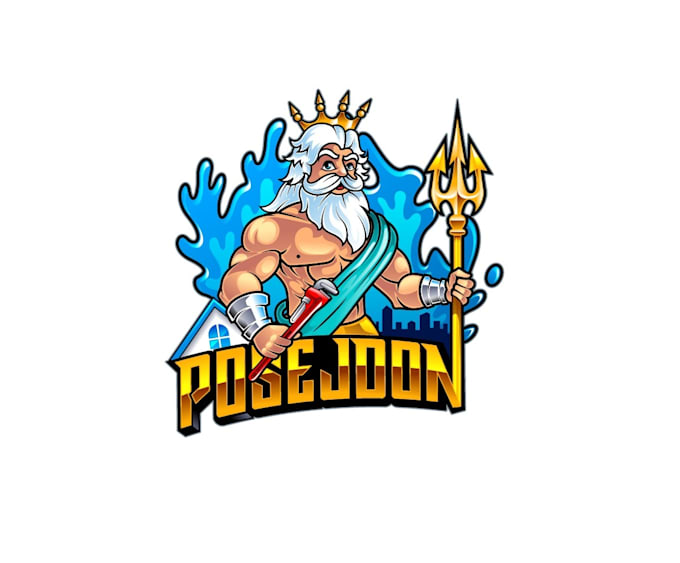 create awesome and gorgeous poseidon logo design