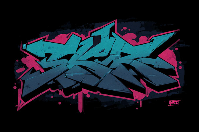 create graffiti illustration for your logo or brand