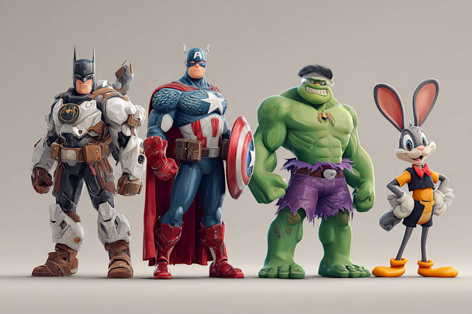 draw superhero character for you