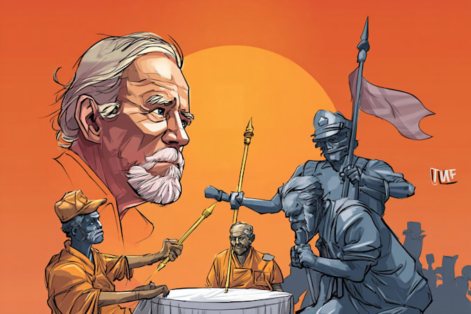 Draw unique quality political or editorial cartoon art for you by ...
