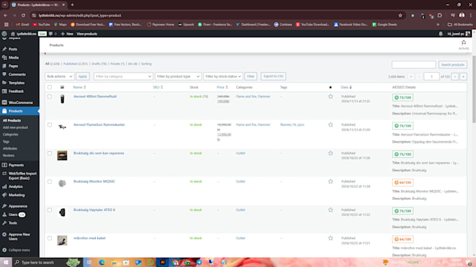 do professional wordpress data entry