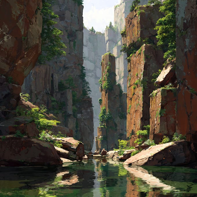 Do realistic environment concept art and oc sci fi illustration by ...