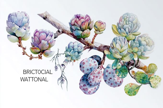 create a botanical watercolor illustration