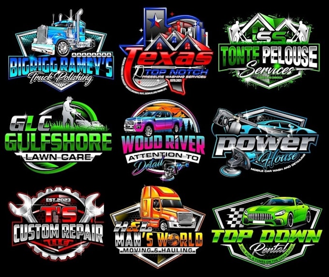do a professional transport, trucking, and logistics logo