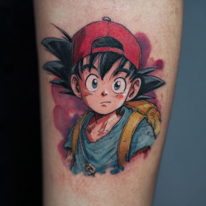 make comic cartoon anime tattoo design