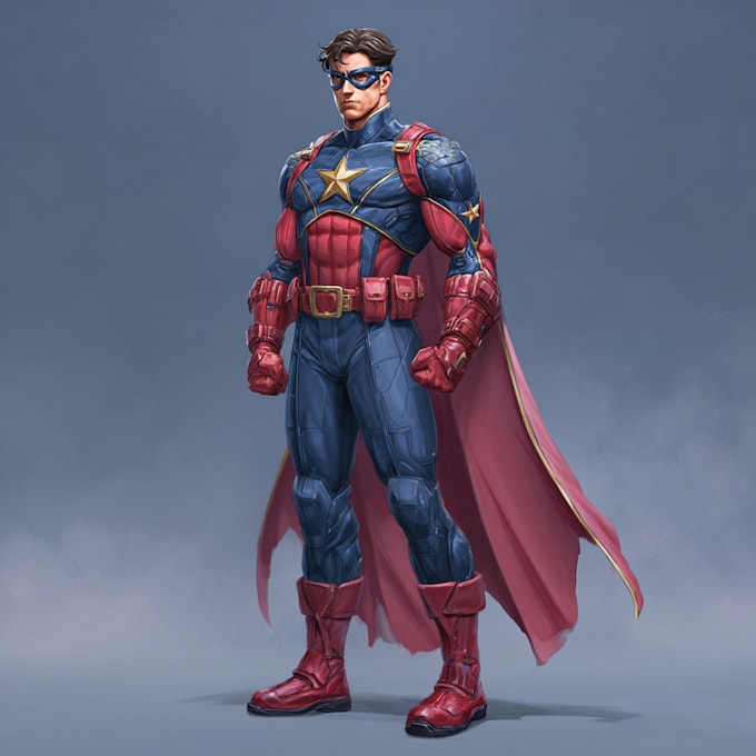 draw you as a superhero marvel or dc character