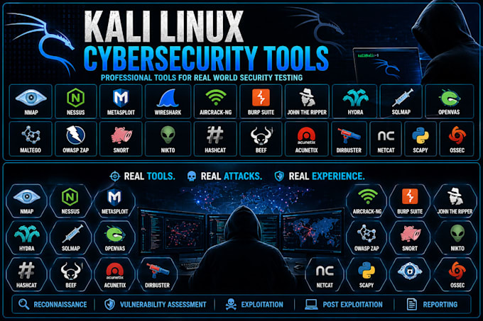 do IT, kali linux, and cybersecurity projects and labs