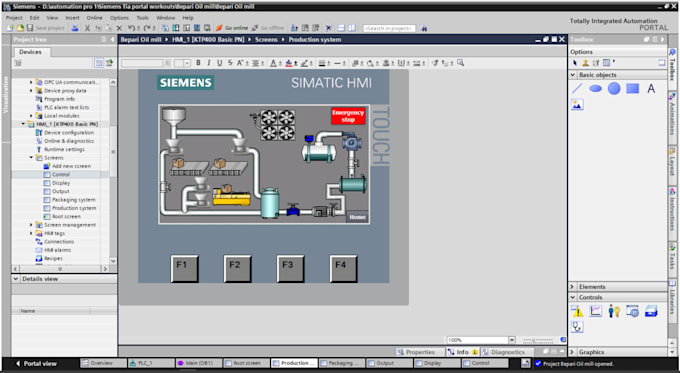Program ladder logic and design simple hmi screens in siemens tia ...