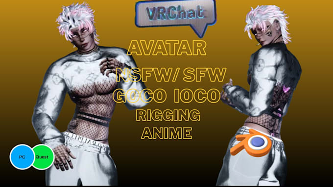 custom vrchat avatar vrc avatar vr character nsfw avatar and furry avatar