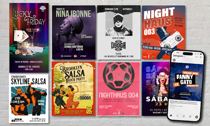 design flyers for your show or event for social media