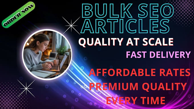 write high quality bulk SEO articles and blogs