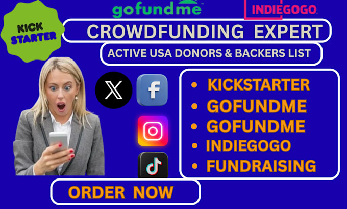 generate active crowdfunding backers list for kickstart indiegogo gofundme