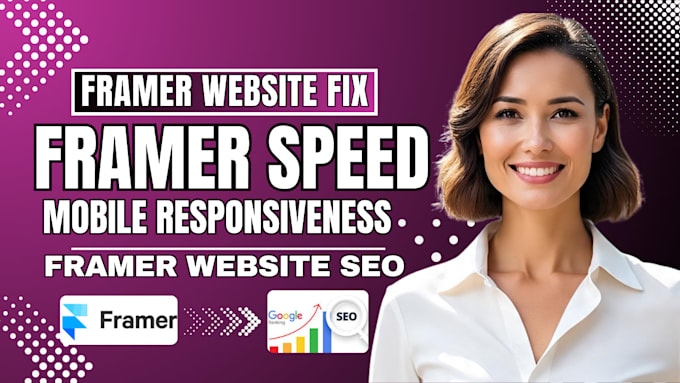 fix framer site speed, mobile responsiveness and SEO issues