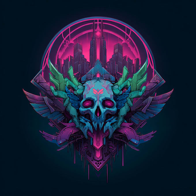 make an futuristic cyberpunk sport mascot logo