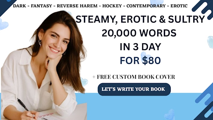 be your contemporary romance ghostwriter, erotic lgtbqi horror nsfw stories