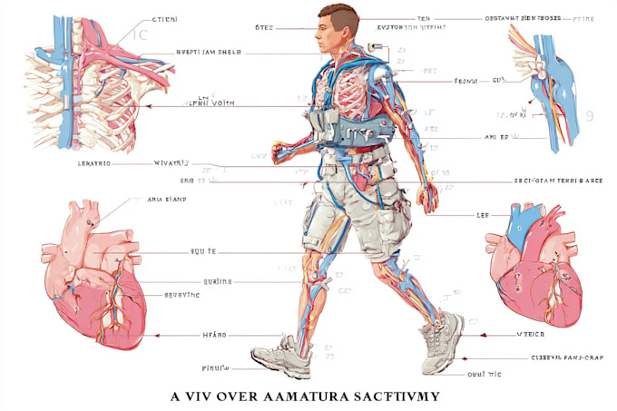 draw exercise, medical and anatomy illustrations