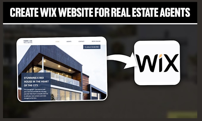 design a responsive wix real estate website property listings website design