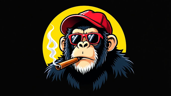 design outstanding monkey head logo in 12 hours