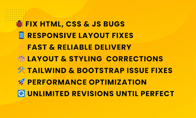 fix repair or redesign your responsive HTML CSS website