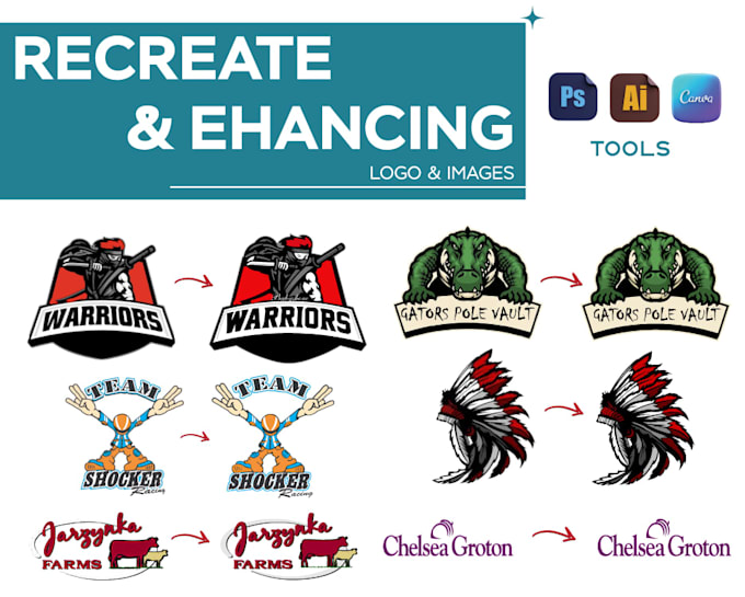 vectorize, fix, enhance or redesign your logo