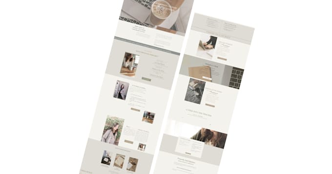 custom one page showit website