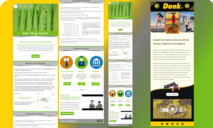 design aweber, constant contact, klaviyo, mailchimp email template newsletter