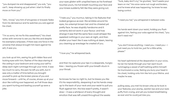 write personalized fanfiction for any fandom