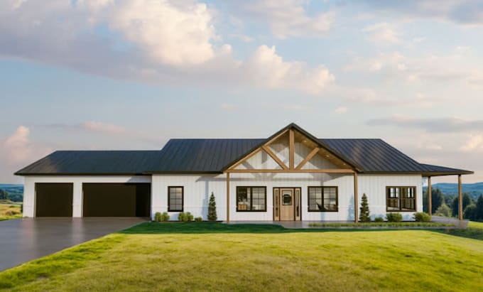 Design barndominium and pole barn house plans and renderings as your ...