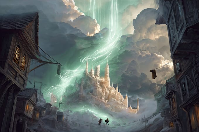 make the fantasy illustration