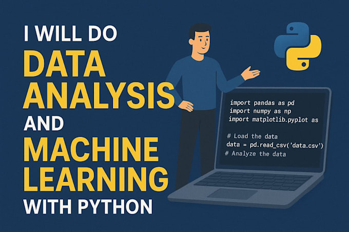 analyze and visualize your data using python, pandas, numpy