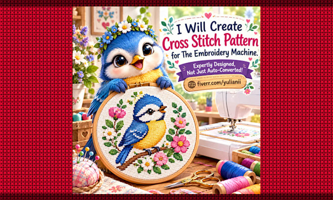 create cross stitch pattern for the embroidery machine