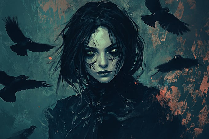 draw horror character illustration