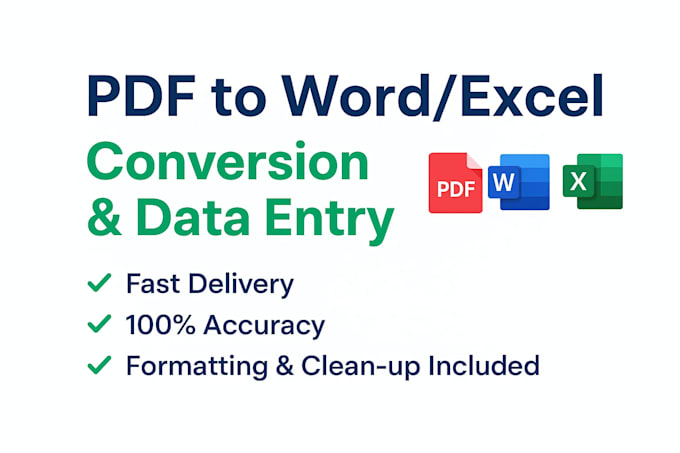 do accurate data entry, copy paste, PDF to word conversion and web research
