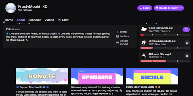 create your vtuber lore, channel branding, and full twitch setup for debut