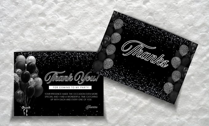 design luxury thank you card and insert card