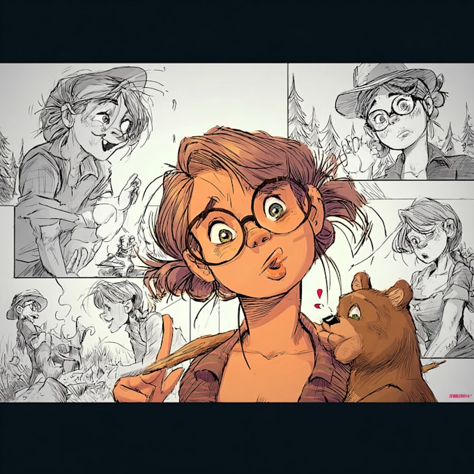 illustrate your story into an anime comic style
