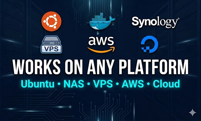 set up a plex or jellyfin media server with docker on your vps, nas