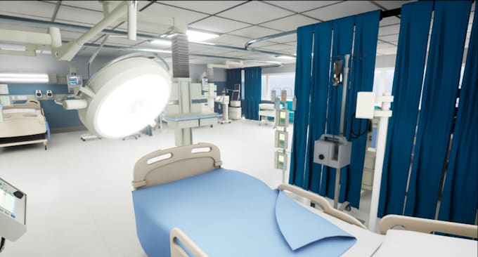 rebuild hospital, healthcare interior, medical office setup, pharmacy rendering
