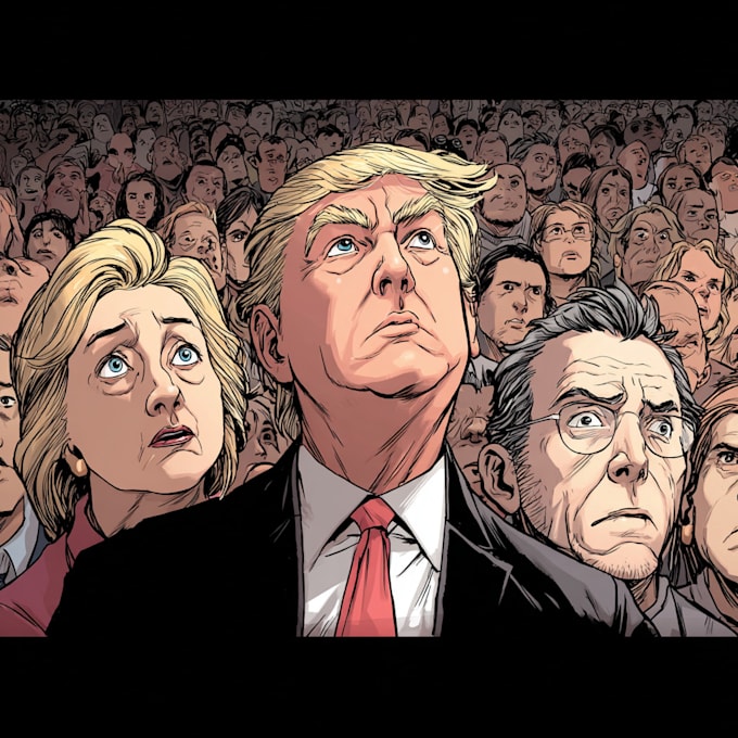 draw political cartoon and comic strip