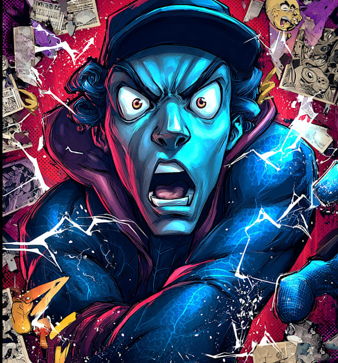 draw manga illustration for comic book and character design