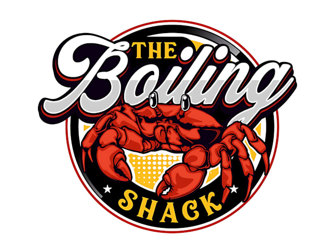 design outstanding restaurant, seafood, crab logo