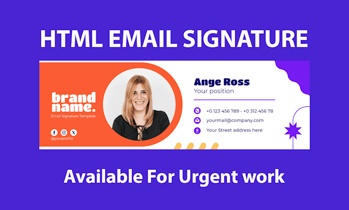 make clickable html email signature for gmail, outlook etc