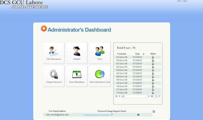 develop online attendance management system