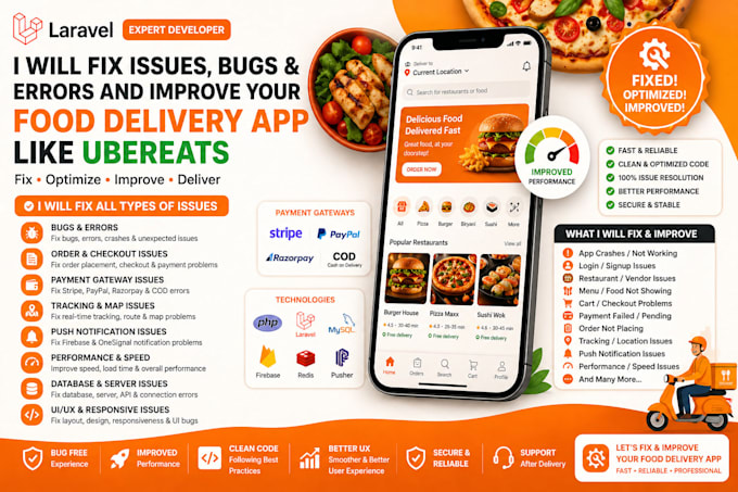 develop multi vendor food delivery app like ubereats with laravel