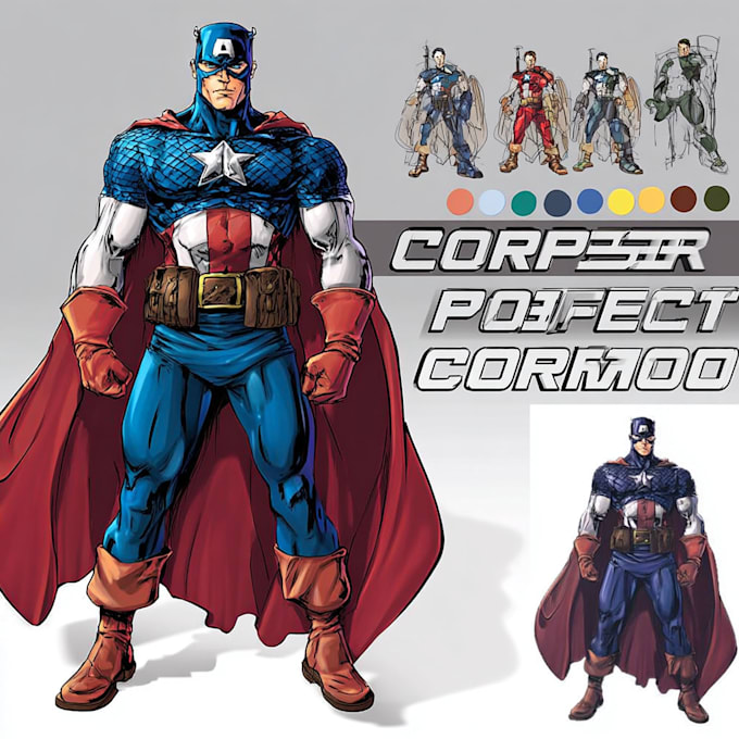 draw superhero character for you