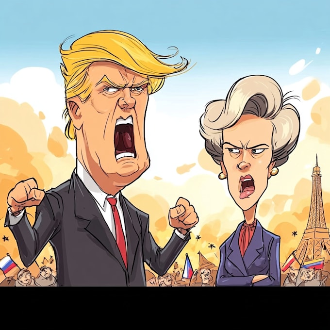 create a political or satirical cartoon