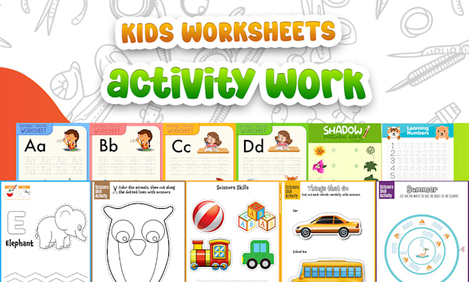 Design custom kids worksheets and educational activity books for kids ...