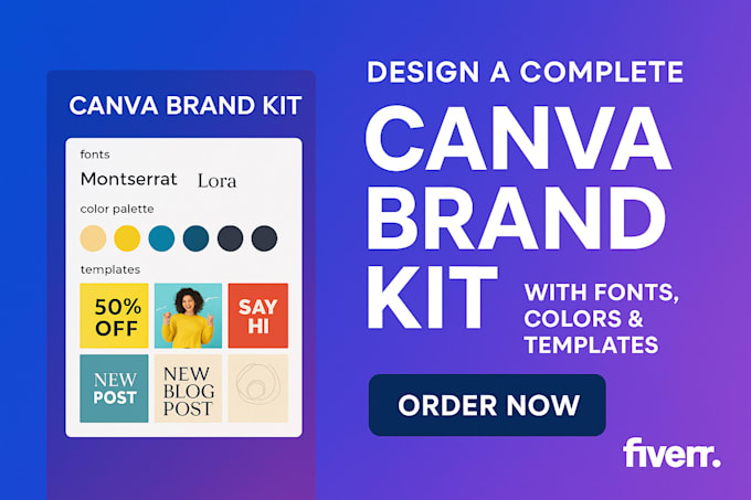 create a complete canva brand kit with fonts, colors and editable templates