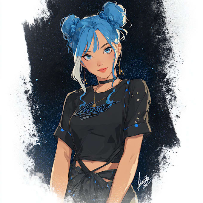 draw premium anime fan art with custom backgrounds